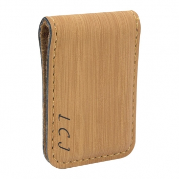 Personalized Men's Bamboo Leatherette Money Clip