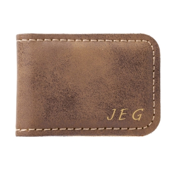 Personalized Men's Rustic and Gold Money Clip 