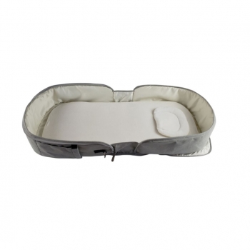 Personalized Grey Diaper Bag Portable Foldable Changing Table