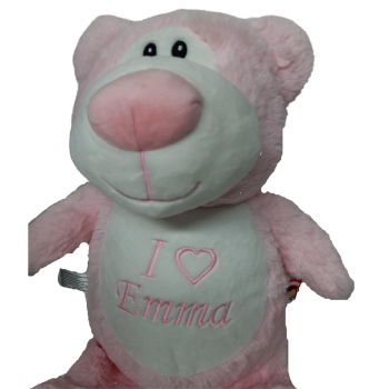 Personalized Pink Cubby Ford Teddy Bear 