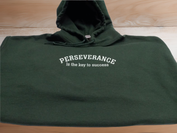 Embroidered Perseverance is the Key to Success Hoodie