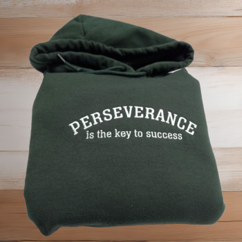 Embroidered Perseverance is the Key to Success Hoodie