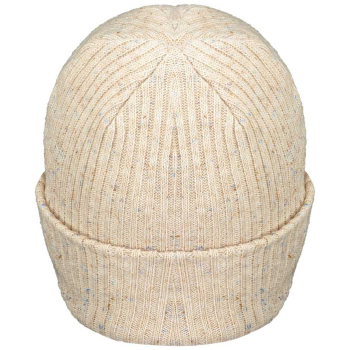 Embroidered Cream Tweed Beanie
