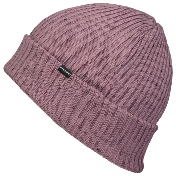 Embroidered Lavender Tweed Beanie 