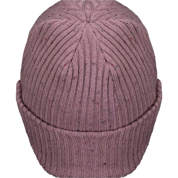 Embroidered Lavender Tweed Beanie 