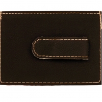 Personalized Men's Black Wallet Money Clip
