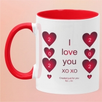 Personalized I Love You Valentine's Coffee Mug