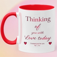 Personalized Thinking of you with Love Coffee Mug