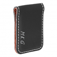 Personalized Men's Black and Silver Money Clip