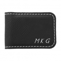 Personalized Men's Black and Silver Money Clip