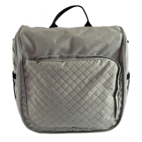 Personalized Grey Diaper Bag Portable Foldable Changing Table