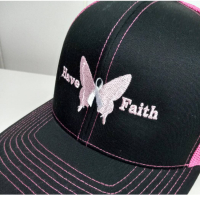 Have Faith Butterfly Embroidered Hat