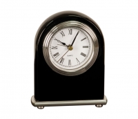 Personalized Black Piano Finish Arch Desk Clock