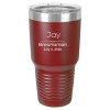 Personalized Maroon Groomsmen Travel Mug