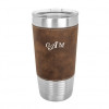 Personalized Rustic and Silver Leatherette Polar C...