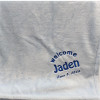 Personalized Welcome Blue Luxurious Soft Baby Blan...