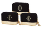 Embroidered Black & Gold bridesmaid’s Cabana Cosmetic Bag